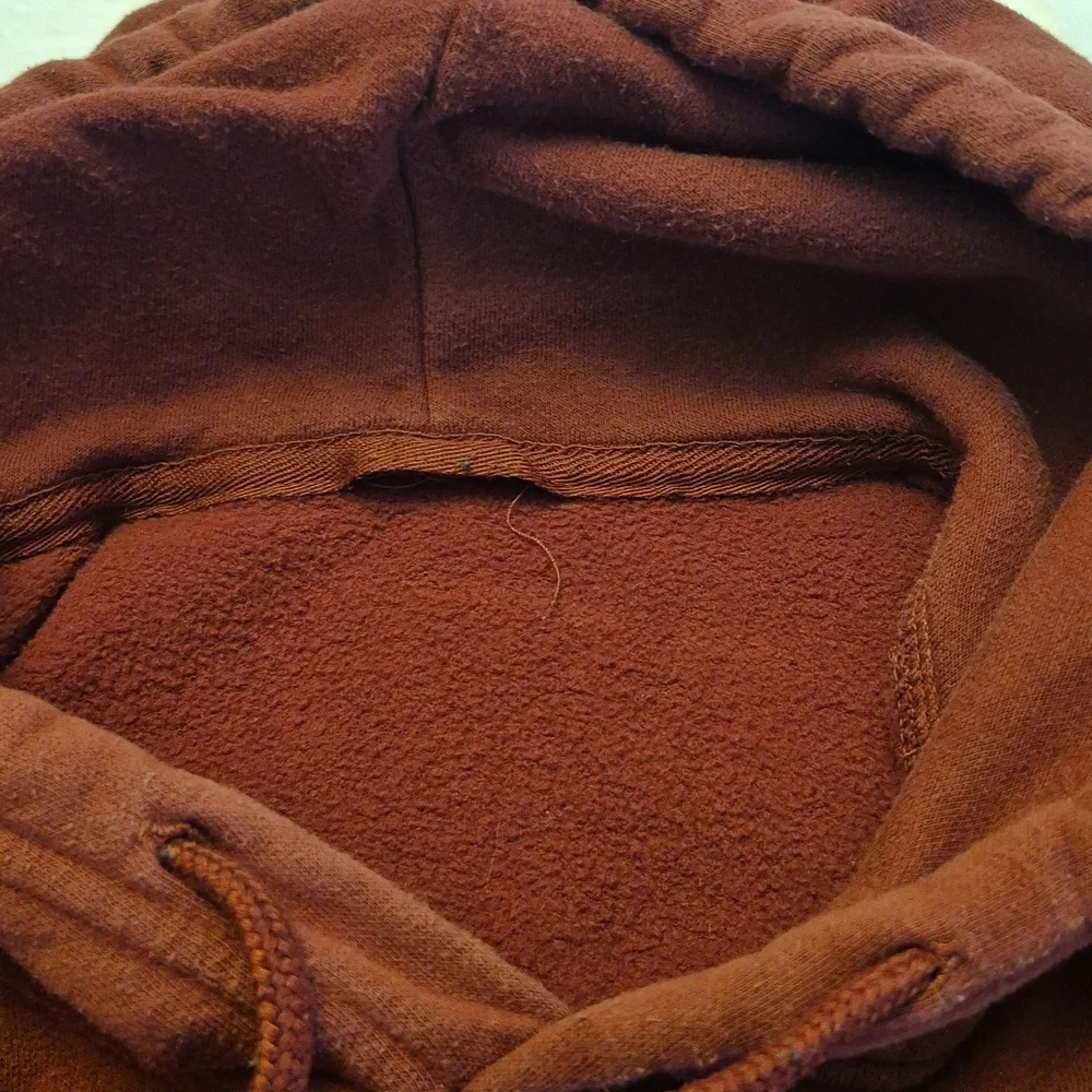 The Nortface TNF Hoodie Red Brick.SizeTag Missing. Pit To Pit:22.5